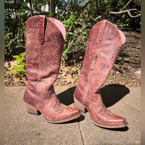 Pink Snakeskin Cowgirl Boots